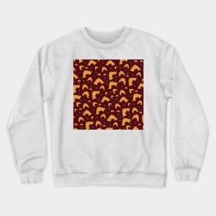 An light orange, blue, creepy and eerie halloween bats pattern (halloween, witch, spooky, ghost, cat, cute, witchy, skeleton, creepy, halloween, goth, horror) Crewneck Sweatshirt